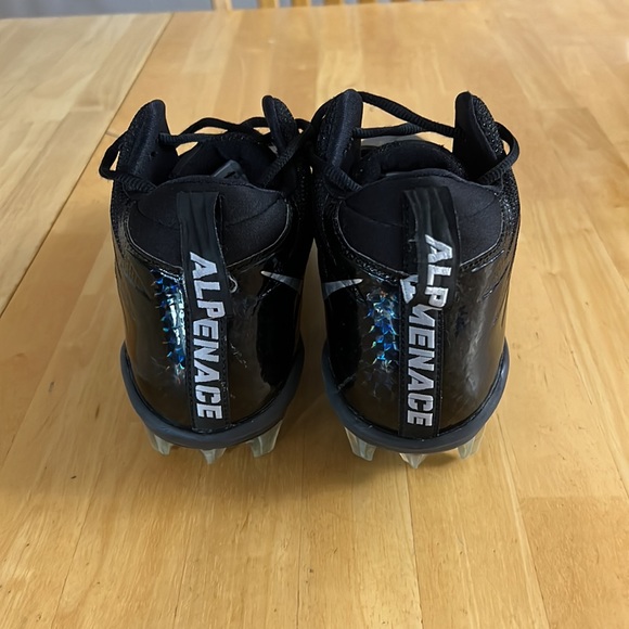 Nike Alpha Menace Pro Mid Football Cleats Black Silver 880410-010 - Picture 4 of 7